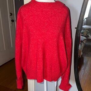 Anthropologie Pilcro Vibrant Red Cowl Neck Sweater